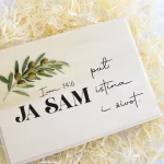 Biblijski stih prema vlastitom izboru na drvenoj površini