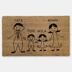 Otirač ilustracija obitelji s imenima