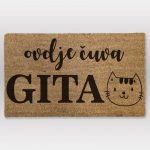 Personalizirani otirač za mačke - Ovdje čuva...
