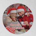 Personalizirani božićni zidni sat za djeda i baku