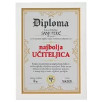 Diploma za najbolju učiteljicu / razrednicu