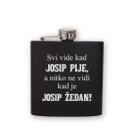 Šaljiva personalizirana crna pljoska