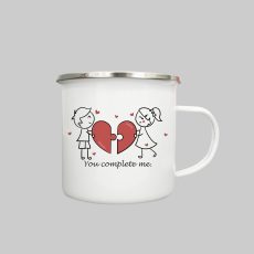 Metalni lončić za valentinovo - you complete me